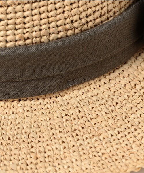Ray BEAMS（レイビームス）の「【別注】CONTROL FREAK / ラフィア リボン ハット（ハット・レディース・ブラウン/ナチュラル・ONE SIZE）」の7枚目の写真
