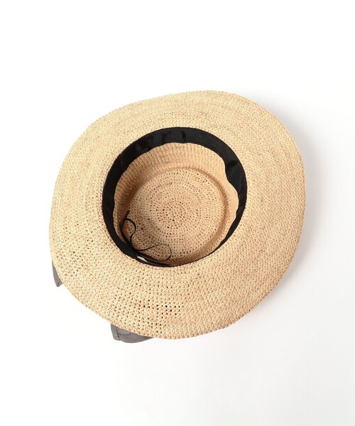 Ray BEAMS（レイビームス）の「【別注】CONTROL FREAK / ラフィア リボン ハット（ハット・レディース・ブラウン/ナチュラル・ONE SIZE）」の8枚目の写真
