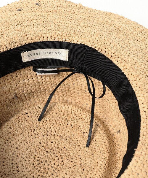 Ray BEAMS（レイビームス）の「【別注】CONTROL FREAK / ラフィア リボン ハット（ハット・レディース・ブラウン/ナチュラル・ONE SIZE）」の9枚目の写真
