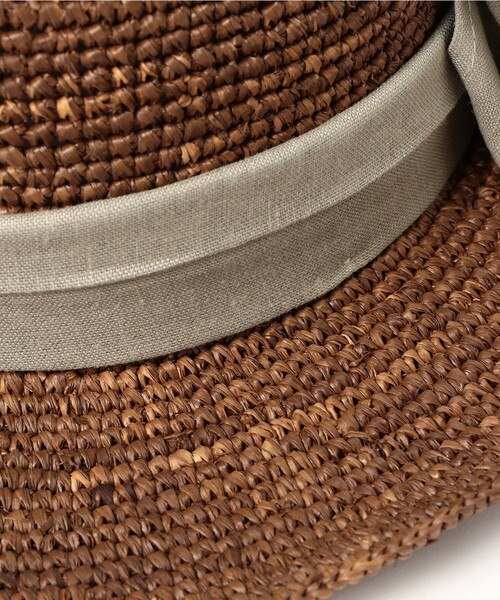 Ray BEAMS（レイビームス）の「【別注】CONTROL FREAK / ラフィア リボン ハット（ハット・レディース・ブラウン/ナチュラル・ONE SIZE）」の12枚目の写真