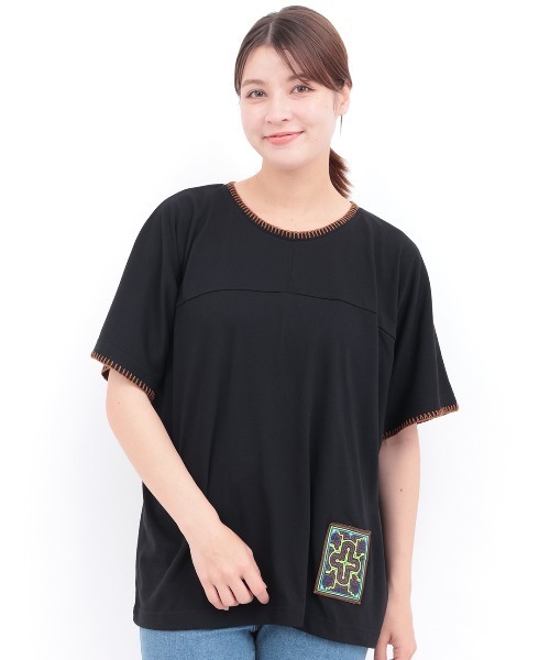 ブランケットステッチトリムTシャツ（Tシャツ/カットソー