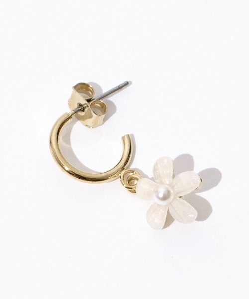 flower（フラワー）の「フラワーフープピアス（ピアス（片耳用）・レディース・ピンク/アイボリー・FREE）」の8枚目の写真