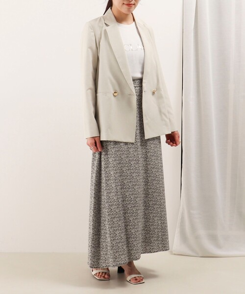 NOLLEY'S LIGHT（ノーリーズライト）の「《セットアップ対応》リサイクルリネンライク テーラードジャケット（テーラードジャケット・レディース・ネイビー/ベージュ・38）」の7枚目の写真