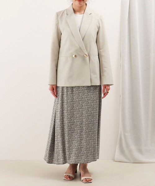 NOLLEY'S LIGHT（ノーリーズライト）の「《セットアップ対応》リサイクルリネンライク テーラードジャケット（テーラードジャケット・レディース・ネイビー/ベージュ・38）」の10枚目の写真