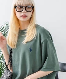 【U.S. POLO ASSN./ユーエスポロアッスン】ワンポイントニットTシャツ
