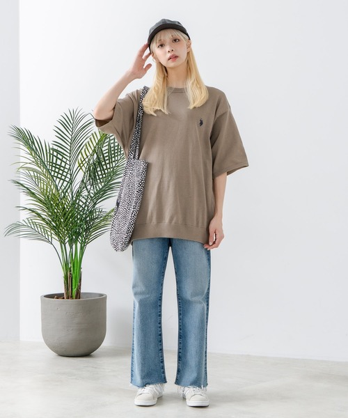 U.S. POLO ASSN.(ユーエスポロアッスン)の「【U.S. POLO ASSN./ユーエスポロアッスン】ワンポイントニットTシャツ(Tシャツ/カットソー・メンズ・ベージュ/カーキ/ブラック/ダークブルー・L/M)」の10枚目の写真