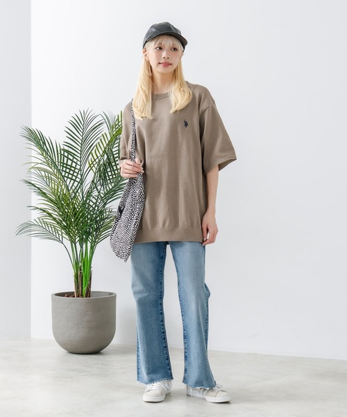 U.S. POLO ASSN.(ユーエスポロアッスン)の「【U.S. POLO ASSN./ユーエスポロアッスン】ワンポイントニットTシャツ(Tシャツ/カットソー・メンズ・ベージュ/カーキ/ブラック/ダークブルー・L/M)」の11枚目の写真