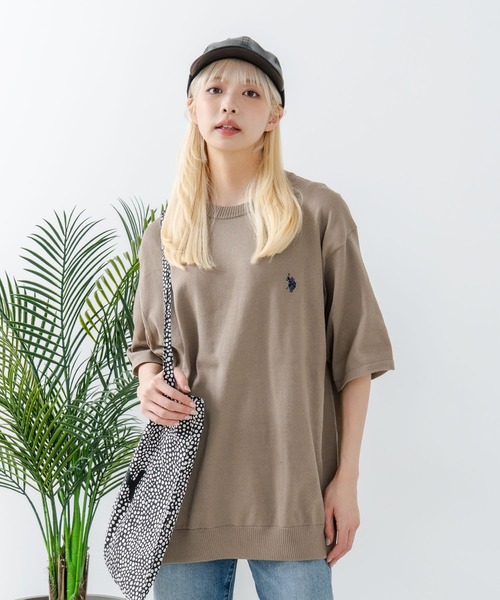 U.S. POLO ASSN.(ユーエスポロアッスン)の「【U.S. POLO ASSN./ユーエスポロアッスン】ワンポイントニットTシャツ(Tシャツ/カットソー・メンズ・ベージュ/カーキ/ブラック/ダークブルー・L/M)」の13枚目の写真