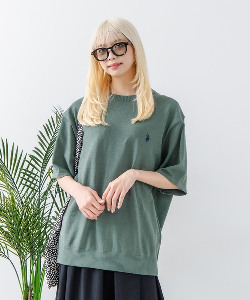 U.S. POLO ASSN.(ユーエスポロアッスン)の「【U.S. POLO ASSN./ユーエスポロアッスン】ワンポイントニットTシャツ(Tシャツ/カットソー・メンズ・ベージュ/カーキ/ブラック/ダークブルー・L/M)」の21枚目の写真