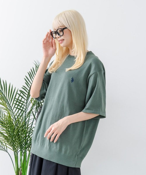 U.S. POLO ASSN.(ユーエスポロアッスン)の「【U.S. POLO ASSN./ユーエスポロアッスン】ワンポイントニットTシャツ(Tシャツ/カットソー・メンズ・ベージュ/カーキ/ブラック/ダークブルー・L/M)」の22枚目の写真