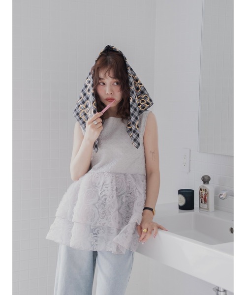 トップス jumelle mix tiered tunic mix tiered tunic（チュニック）｜jumelle（ジュメロ）の