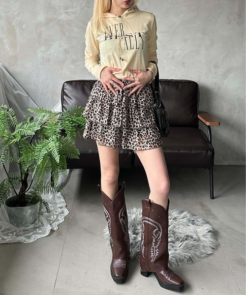 sedacle girl（セダクルガール）の「ドローコードフードロンT（Tシャツ/カットソー・レディース・杢グレー/チャコールグレー/イエロー・MEDIUM/SMALL）」の21枚目の写真