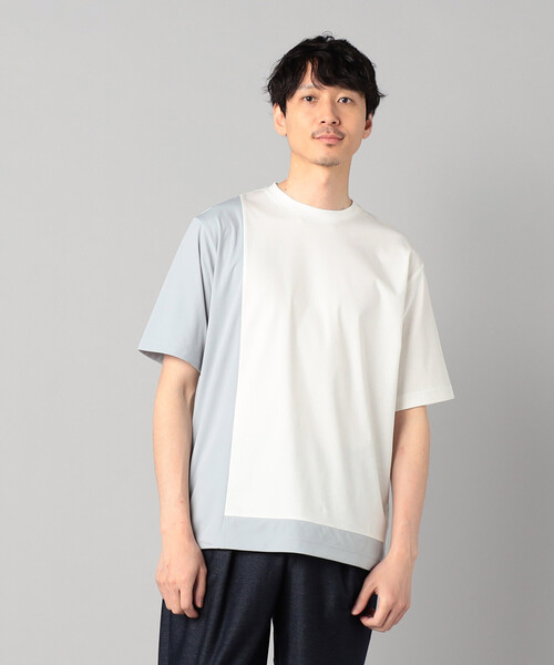 COMME CA MEN(コムサメン)の「カラーブロック Tシャツ(Tシャツ/カットソー・メンズ・ホワイト/ネイビー/ブラック・M/L)」の7枚目の写真