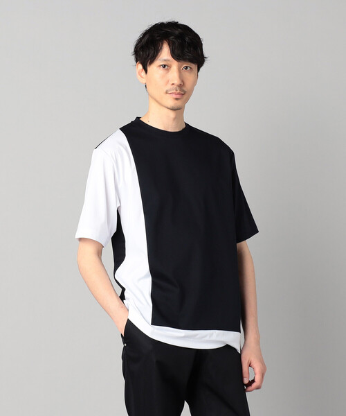 COMME CA MEN(コムサメン)の「カラーブロック Tシャツ(Tシャツ/カットソー・メンズ・ホワイト/ネイビー/ブラック・M/L)」の15枚目の写真