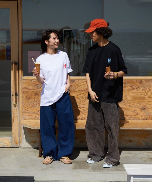 FREAK'S STORE（フリークスストア）の「限定展開 HOLIDAY ICECREAM×FREAK'S STORE 別注 ビッグシルエット バックプリント クルーネック Tシャツ（Tシャツ/カットソー・メンズ・ホワイト/ピンク/ブラック/イエロー・SMALL/MEDIUM/LARGE）」の13枚目の写真