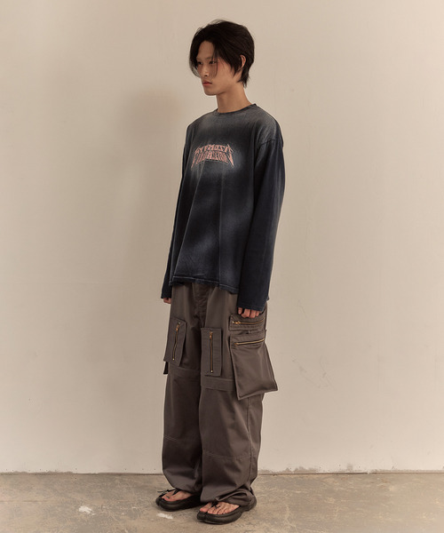 LIBERE（リベーレ）の「LIBERE リベーレ / MULTI ZIP POCKET PANTS ワイドシルエット2WAYカーゴパンツ / 251309-251310-251311（カーゴパンツ・メンズ・チャコール/ブラック/カモフラージュ・MEDIUM/SMALL/LARGE）」の21枚目の写真