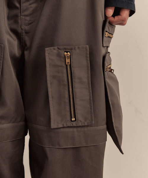 LIBERE（リベーレ）の「LIBERE リベーレ / MULTI ZIP POCKET PANTS ワイドシルエット2WAYカーゴパンツ / 251309-251310-251311（カーゴパンツ・メンズ・チャコール/ブラック/カモフラージュ・MEDIUM/SMALL/LARGE）」の16枚目の写真