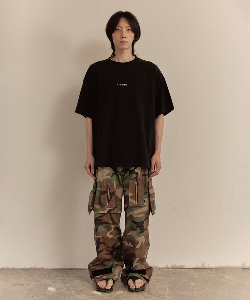 LIBERE（リベーレ）の「LIBERE リベーレ / MULTI ZIP POCKET PANTS ワイドシルエット2WAYカーゴパンツ / 251309-251310-251311（カーゴパンツ・メンズ・チャコール/ブラック/カモフラージュ・MEDIUM/SMALL/LARGE）」の13枚目の写真