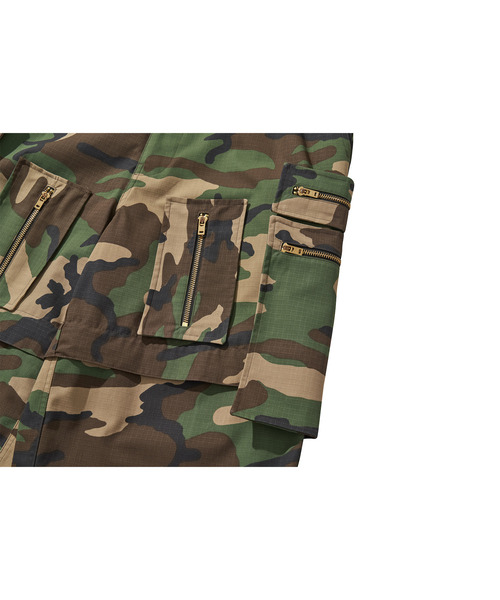 LIBERE（リベーレ）の「LIBERE リベーレ / MULTI ZIP POCKET PANTS ワイドシルエット2WAYカーゴパンツ / 251309-251310-251311（カーゴパンツ・メンズ・チャコール/ブラック/カモフラージュ・MEDIUM/SMALL/LARGE）」の15枚目の写真