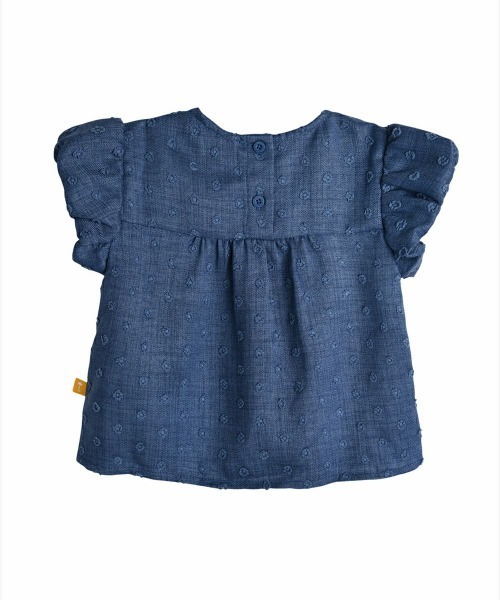 moimoln（モイモルン）の「ラビットワンポイントブラウス（シャツ/ブラウス・キッズ・ブルー・90cm/110cm/120cm/130cm/100cm）」の2枚目の写真