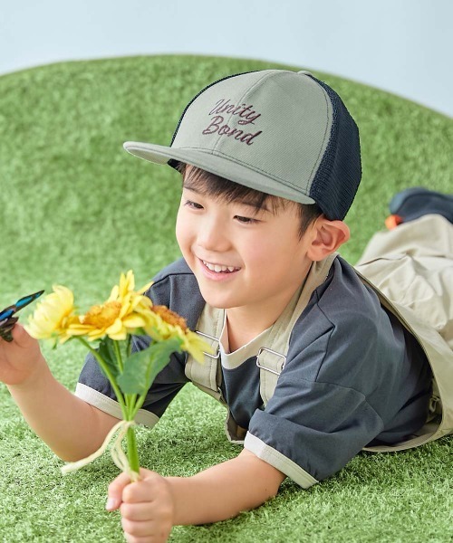 セール】【おーちゃんコラボ】親子で使える フラットバイザー メッシュ