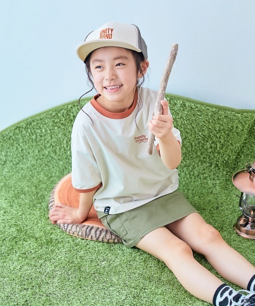 devirock(デビロック)の「【おーちゃんコラボ】親子で使える フラットバイザー メッシュキャップ(キャップ・キッズ・サックスブルー系/アイボリー/ブラック・52/54/56/58)」の4枚目の写真