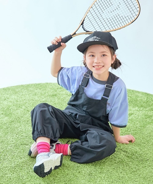 devirock(デビロック)の「【おーちゃんコラボ】親子で使える フラットバイザー メッシュキャップ(キャップ・キッズ・サックスブルー系/アイボリー/ブラック・52/54/56/58)」の6枚目の写真