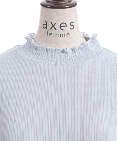 axes femme（アクシーズファム）の「レース重ねデザイン袖プルオーバー（Tシャツ/カットソー・レディース・ブラック/キナリ/サックスブルー/ピンク・FREE）」の16枚目の写真