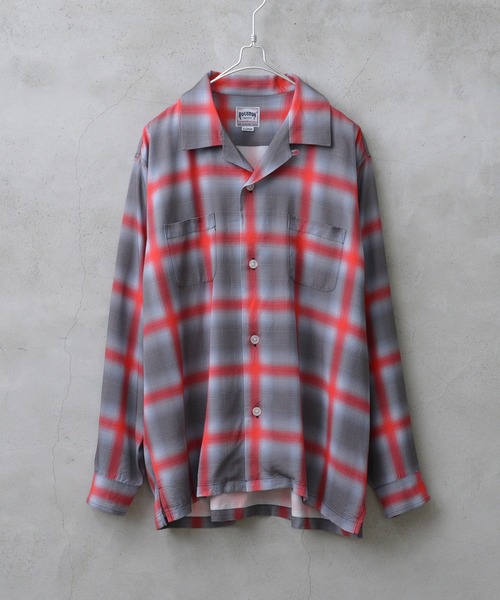 HOUSTON(ヒューストン)の「【HOUSTON】OMBRE L/S CHECK SHIRT(シャツ/ブラウス・メンズ・ブラウン/レッド/ミント/ネイビー/ブルー/グレー/カーキ/ブラック・L/XL/XXL/M)」の3枚目の写真