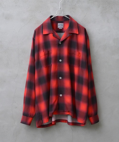 HOUSTON(ヒューストン)の「【HOUSTON】OMBRE L/S CHECK SHIRT(シャツ/ブラウス・メンズ・ブラウン/レッド/ミント/ネイビー/ブルー/グレー/カーキ/ブラック・L/XL/XXL/M)」の8枚目の写真