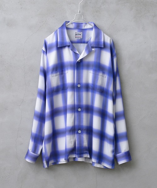 HOUSTON(ヒューストン)の「【HOUSTON】OMBRE L/S CHECK SHIRT(シャツ/ブラウス・メンズ・ブラウン/レッド/ミント/ネイビー/ブルー/グレー/カーキ/ブラック・L/XL/XXL/M)」の7枚目の写真