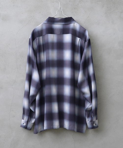 HOUSTON(ヒューストン)の「【HOUSTON】OMBRE L/S CHECK SHIRT(シャツ/ブラウス・メンズ・ブラウン/レッド/ミント/ネイビー/ブルー/グレー/カーキ/ブラック・L/XL/XXL/M)」の13枚目の写真