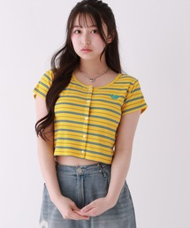 repipi armario | マルチボーダーチビトップス(Tシャツ/カットソー)