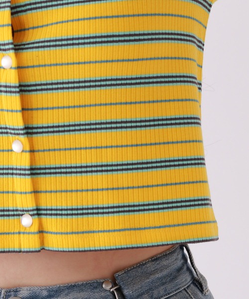 repipi armario（レピピ アルマリオ）の「マルチボーダーチビトップス（Tシャツ/カットソー・キッズ・グリーン系/ピンク系/イエロー系・SMALL/MEDIUM/LARGE）」の13枚目の写真