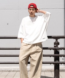 bashful base Oriental（バッシュフルベースオリエンタル）の「【bbO】バックロゴボリュームT（Tシャツ/カットソー）」