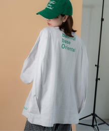 bashful base Oriental（バッシュフルベースオリエンタル）の「【bbO】バックロゴボリュームT（Tシャツ/カットソー）」