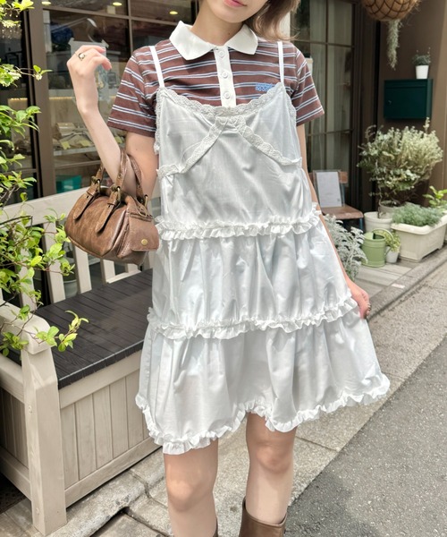 SeaRoomlynn TULLEティアードフリルキャミ searoomlynn TULLE ティアードフリルキャミ