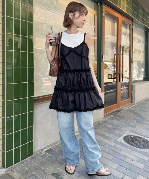 SeaRoomlynn TULLEティアードフリルキャミ searoomlynn TULLE ティアードフリルキャミ