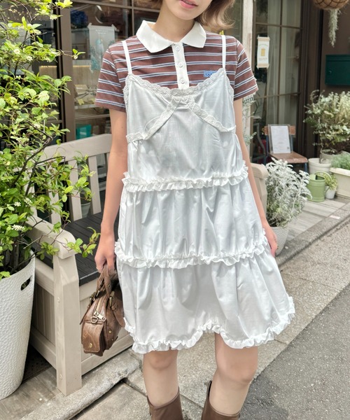 3D Embroideryチュニックキャミ ホワイト 3D Embroideryチュニックキャミ ホワイト