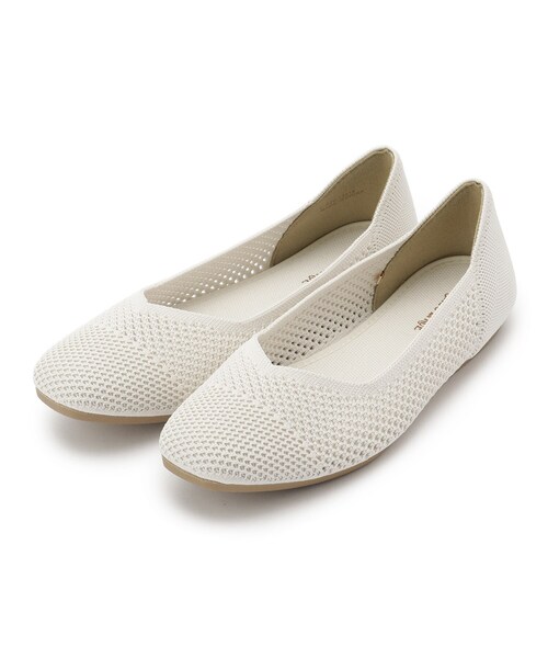 SHOO・LA・RUE（シューラルー）の「【洗える】透かし編みニットパンプス（パンプス・レディース・ゴールド/オフホワイト/ブラック/シルバー・35/45/25）」の5枚目の写真