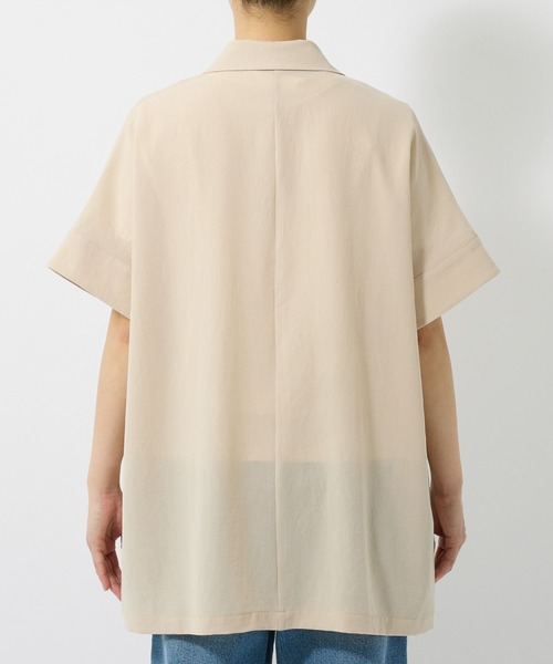 ポプリンハーフスリーブジャケット【JAPAN FABRIC】ハンドウォッシャブル ポプリンハーフスリーブジャケット 【JAPAN FABRIC】ハンド