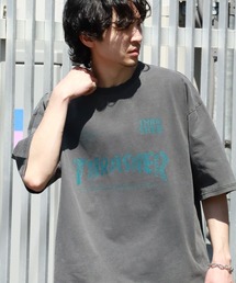 【THRASHER/スラッシャー】ピグメント加工 ロゴプリント 半袖 オーバーサイズTシャツ