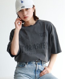 THRASHER（スラッシャー）の「【THRASHER/スラッシャー】ピグメント加工 ロゴプリント 半袖 オーバーサイズTシャツ（Tシャツ/カットソー）」
