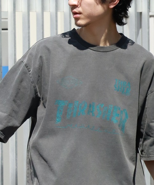 THRASHER（スラッシャー）の「【THRASHER/スラッシャー】ピグメント加工 ロゴプリント 半袖 オーバーサイズTシャツ（Tシャツ/カットソー・メンズ・ピンク/ブラック系1/ブラック系2/ブルー/ブラウン/ブラック系3/ブラック系4・M/L/XL）」の20枚目の写真