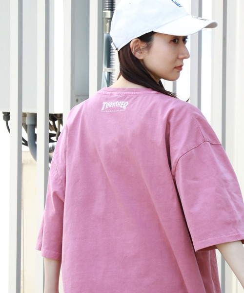 THRASHER（スラッシャー）の「【THRASHER/スラッシャー】ピグメント加工 ロゴプリント 半袖 オーバーサイズTシャツ（Tシャツ/カットソー・メンズ・ピンク/ブラック系1/ブラック系2/ブルー/ブラウン/ブラック系3/ブラック系4・M/L/XL）」の16枚目の写真