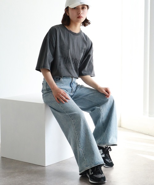 THRASHER（スラッシャー）の「【THRASHER/スラッシャー】ピグメント加工 ロゴプリント 半袖 オーバーサイズTシャツ（Tシャツ/カットソー・メンズ・ピンク/ブラック系1/ブラック系2/ブルー/ブラウン/ブラック系3/ブラック系4・M/L/XL）」の10枚目の写真