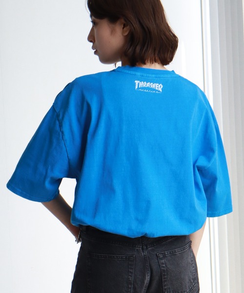 THRASHER（スラッシャー）の「【THRASHER/スラッシャー】ピグメント加工 ロゴプリント 半袖 オーバーサイズTシャツ（Tシャツ/カットソー・メンズ・ピンク/ブラック系1/ブラック系2/ブルー/ブラウン/ブラック系3/ブラック系4・M/L/XL）」の13枚目の写真