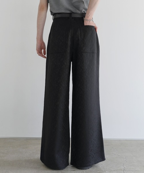 Sample Project- ハイウエストワイドレッグ スラックス Waist ring タックワイドスラックス（スラックス）｜Ezick