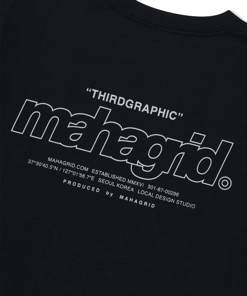 MAHAGRID(マハグリッド)の「『mahagrid/マハグリッド』BACK THIRD LOGO TEE /バックサードロゴ Tシャツ(Tシャツ/カットソー・メンズ・チャコールグレー/ブルー/ブラック/ホワイト・S/M/L/XL)」の8枚目の写真