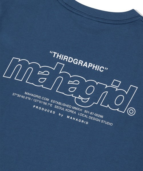 MAHAGRID(マハグリッド)の「『mahagrid/マハグリッド』BACK THIRD LOGO TEE /バックサードロゴ Tシャツ(Tシャツ/カットソー・メンズ・チャコールグレー/ブルー/ブラック/ホワイト・S/M/L/XL)」の9枚目の写真